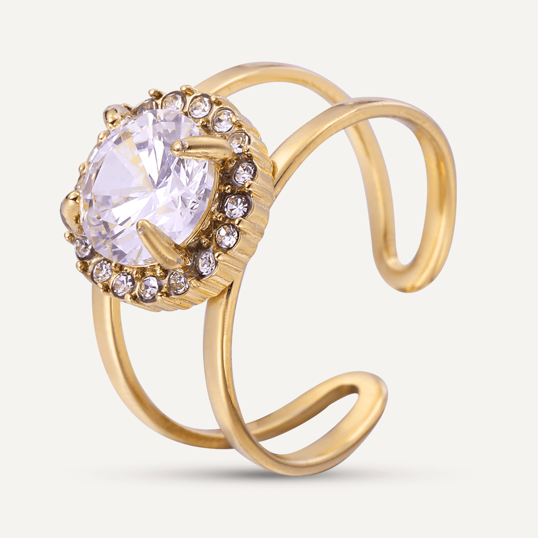 Vibes | Stellar Glow Open Ring | 18K Gold-Plated