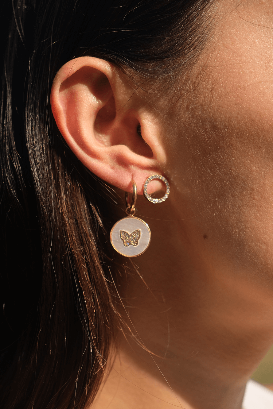 Vibes | Butterfly Dream Drop Lever Earrings | 18K Gold-Plated