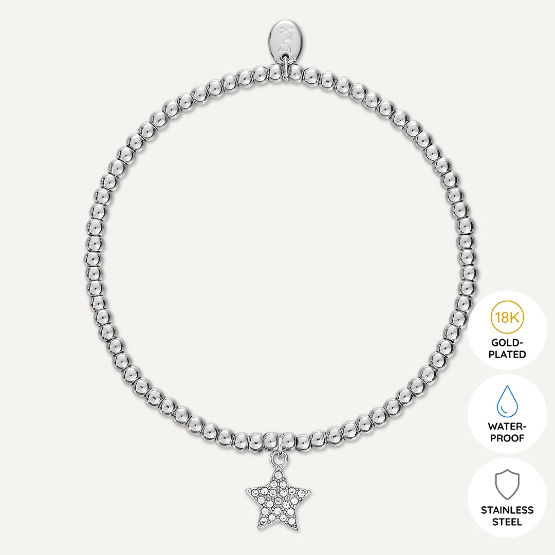Memories: "SO PROUD OF YOU" | Star Bracelet | White Gold-Plated