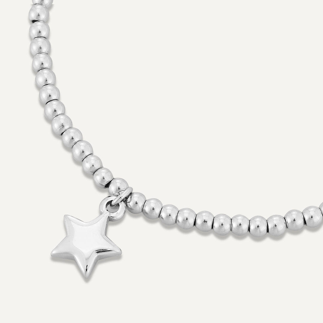 Memories: "WELL DONE" | Star Bracelet | White Gold-Plated