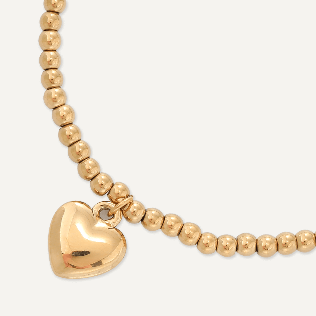 Memories: "WITH LOVE" | Heart Bracelet | 18K Gold-Plated