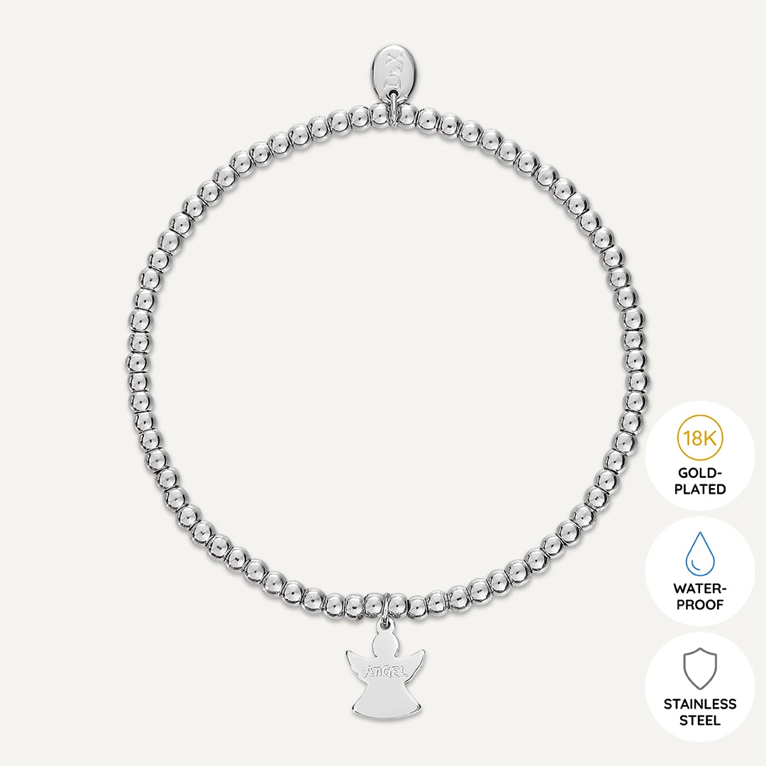 Memories: "YOU'RE AN ANGEL" | Angel Wings Bracelet | White Gold-Plated