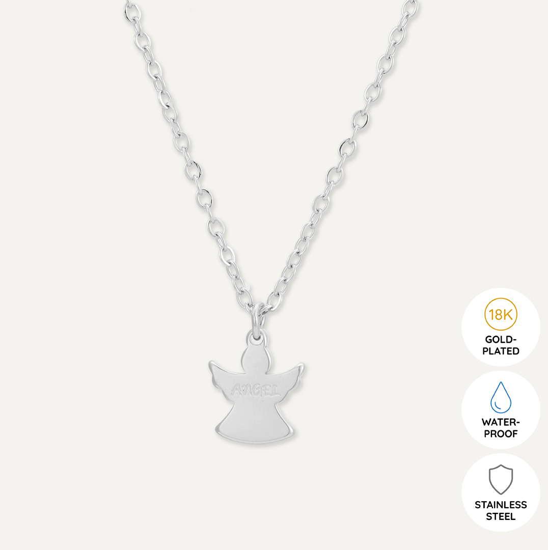 Memories: "YOU'RE AN ANGEL" | Angel Wings Necklace | White Gold-Plated