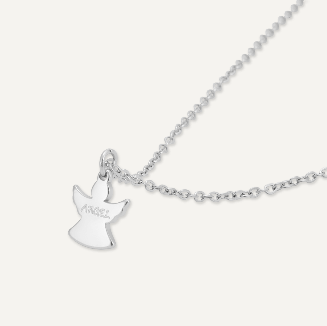 Memories: "YOU'RE AN ANGEL" | Angel Wings Necklace | White Gold-Plated