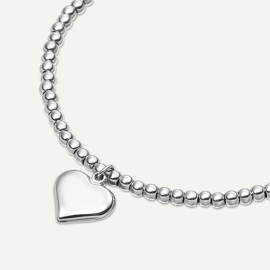 Memories: "HAPPY 20TH BIRTHDAY" | Heart Bracelet | White Gold-Plated