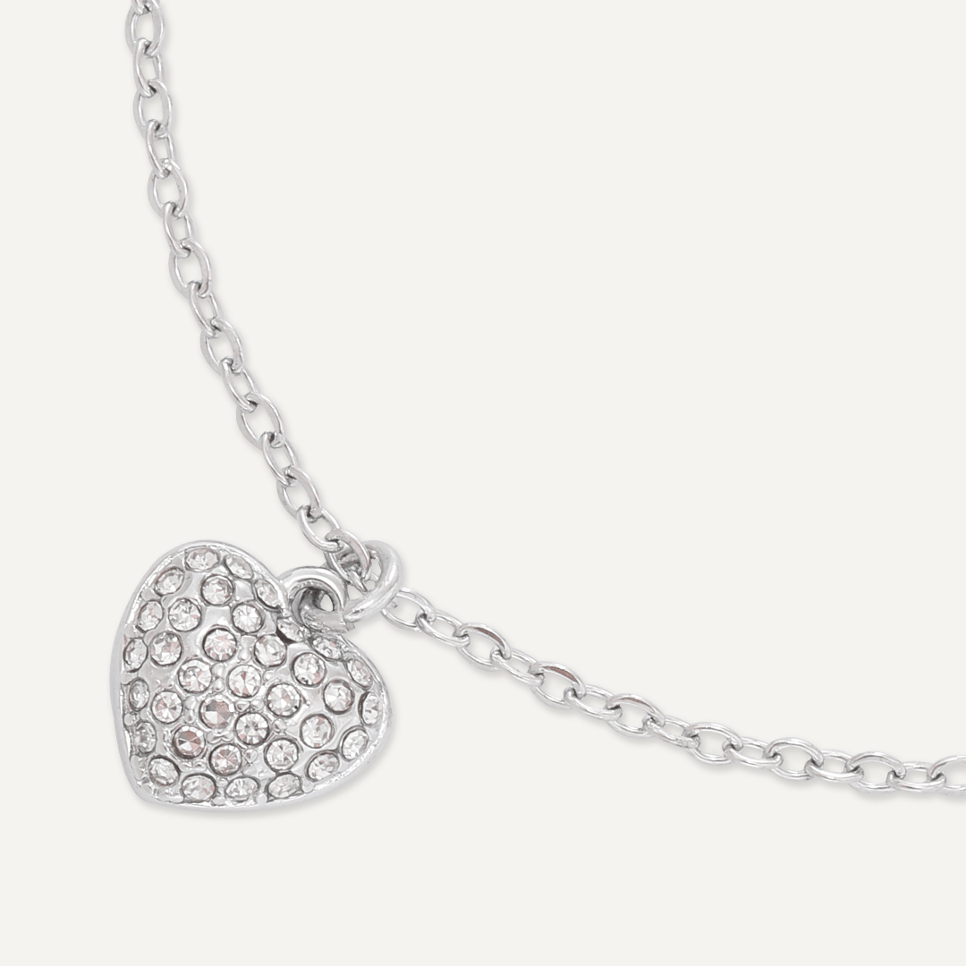 Memories: "MARVELLOUS MAID OF HONOUR" | Heart Bracelet | White Gold-Plated