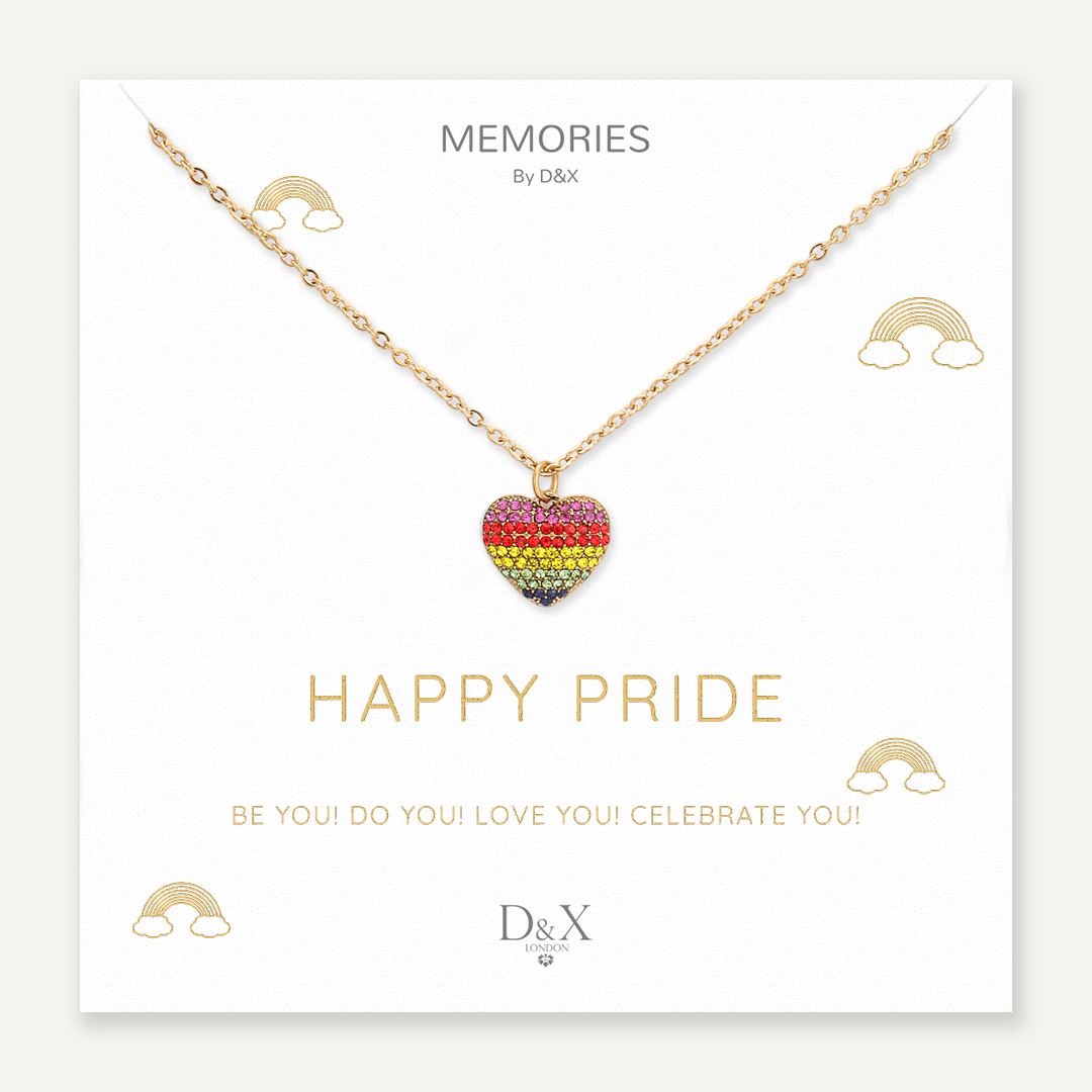 Memories: "HAPPY PRIDE" | Heart Necklace | 18K Gold-Plated