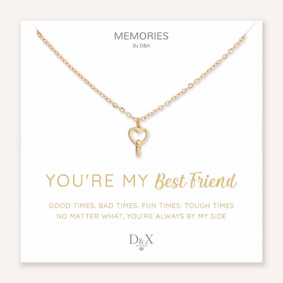 Memories: "YOU'RE MY BEST FRIEND" | Heart Necklace | 18K Gold-Plated