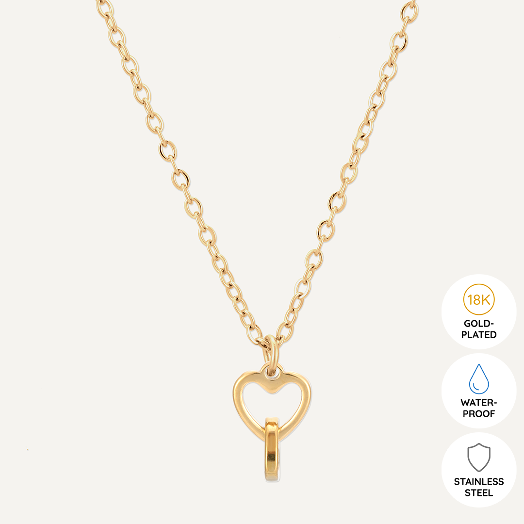 Memories: "YOU'RE MY BEST FRIEND" | Heart Necklace | 18K Gold-Plated