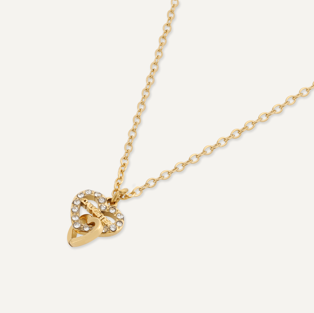 Memories: "DARLING DAUGHTER" | Heart Necklace | 18K Gold-Plated