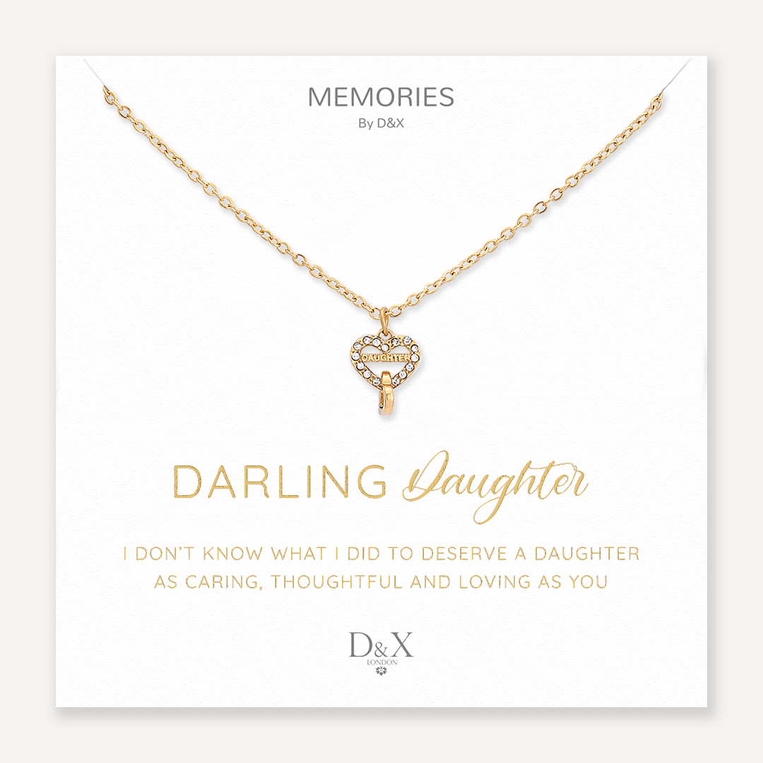 Memories: "DARLING DAUGHTER" | Heart Necklace | 18K Gold-Plated