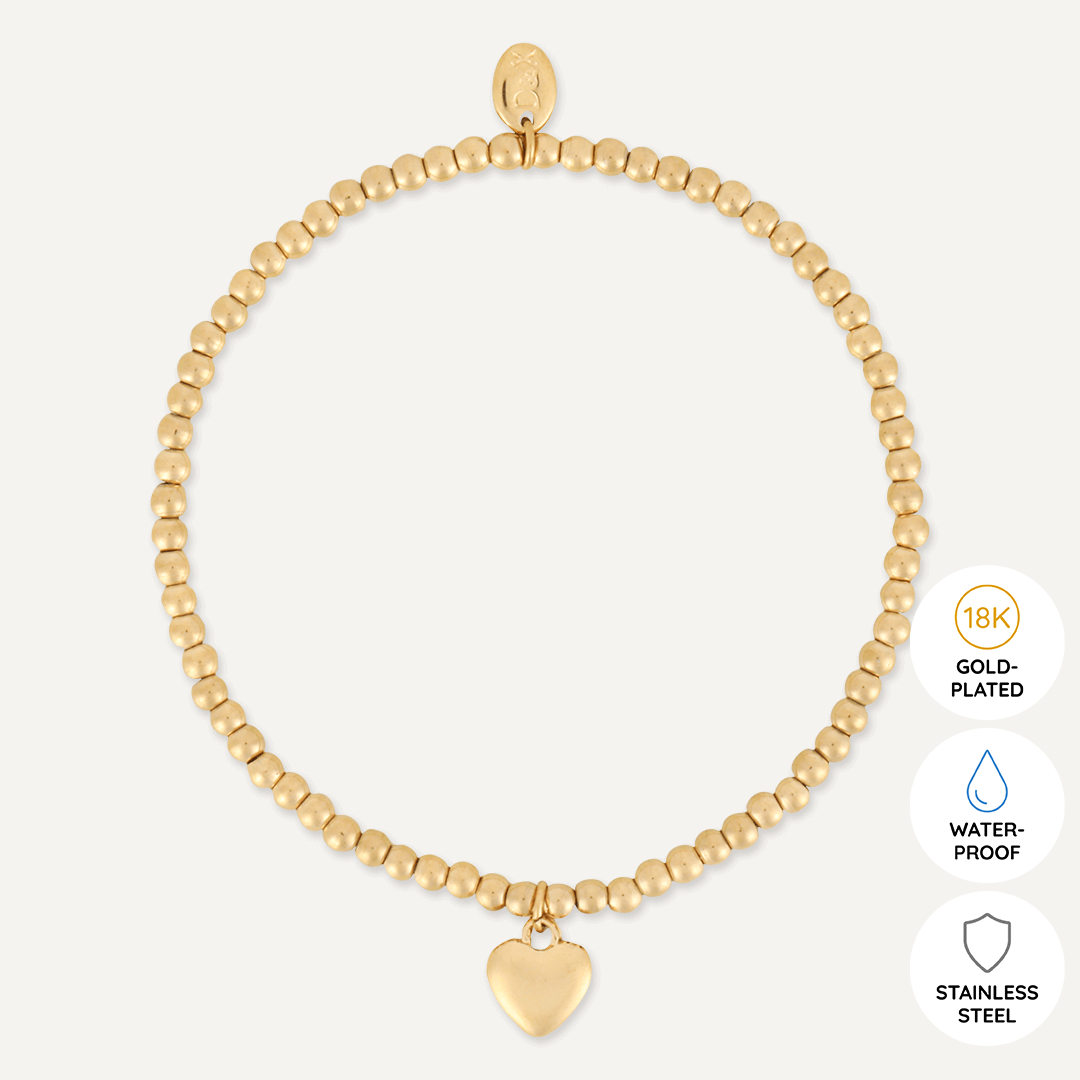 Memories: "LOVELY NIECE" | Heart Bracelet | 18K Gold-Plated