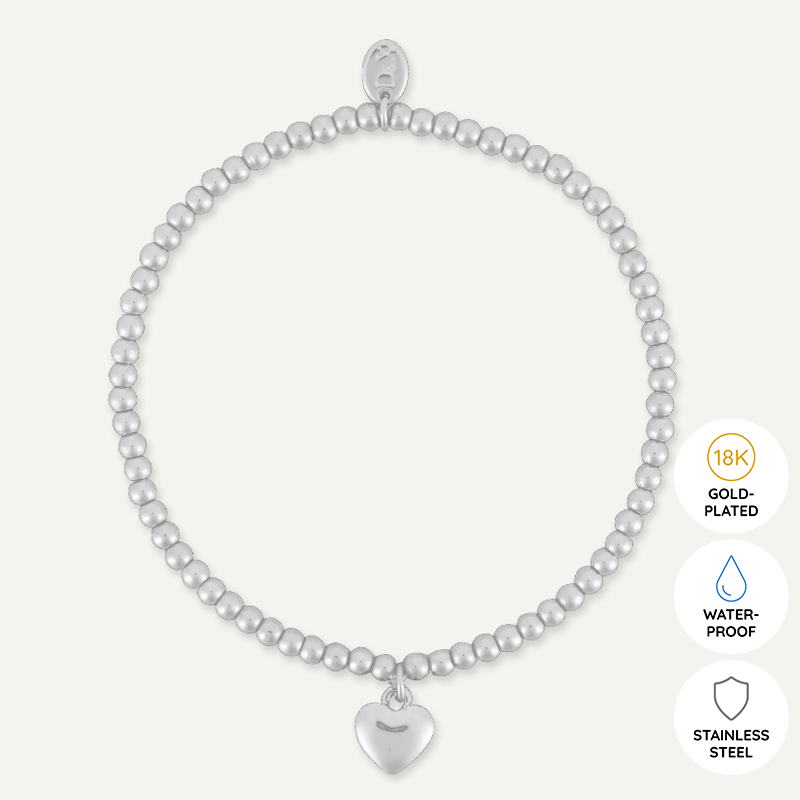 Memories: "BEAUTIFUL DAUGHTER-IN-LAW" | Heart Bracelet | White Gold-Plated