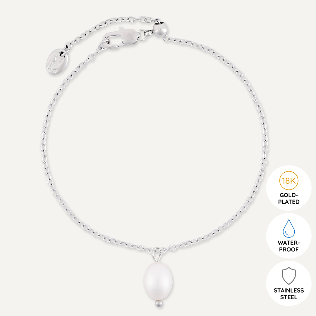 Memories: "BEAUTIFUL BRIDESMAID" | Pearl Bracelet | White Gold-Plated