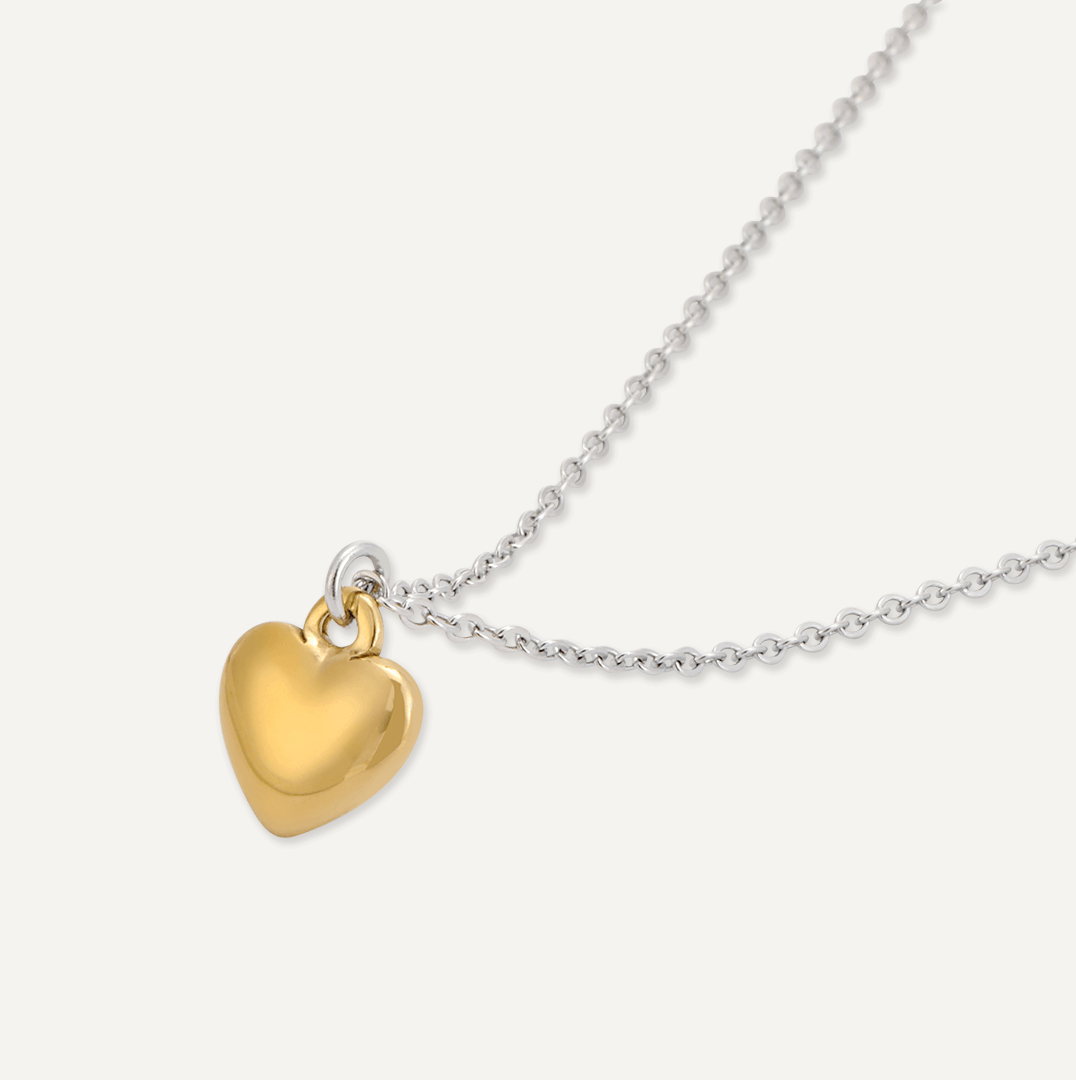 Memories: "WILL YOU BE MY MAID OF HONOUR?" | Heart Necklace | White Gold & 18K Gold-Plated