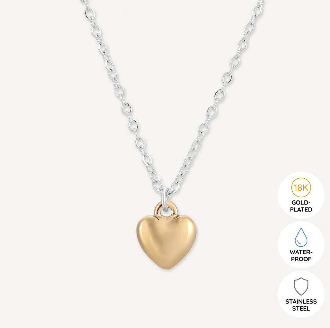 Memories: "WILL YOU BE MY MAID OF HONOUR?" | Heart Necklace | White Gold & 18K Gold-Plated