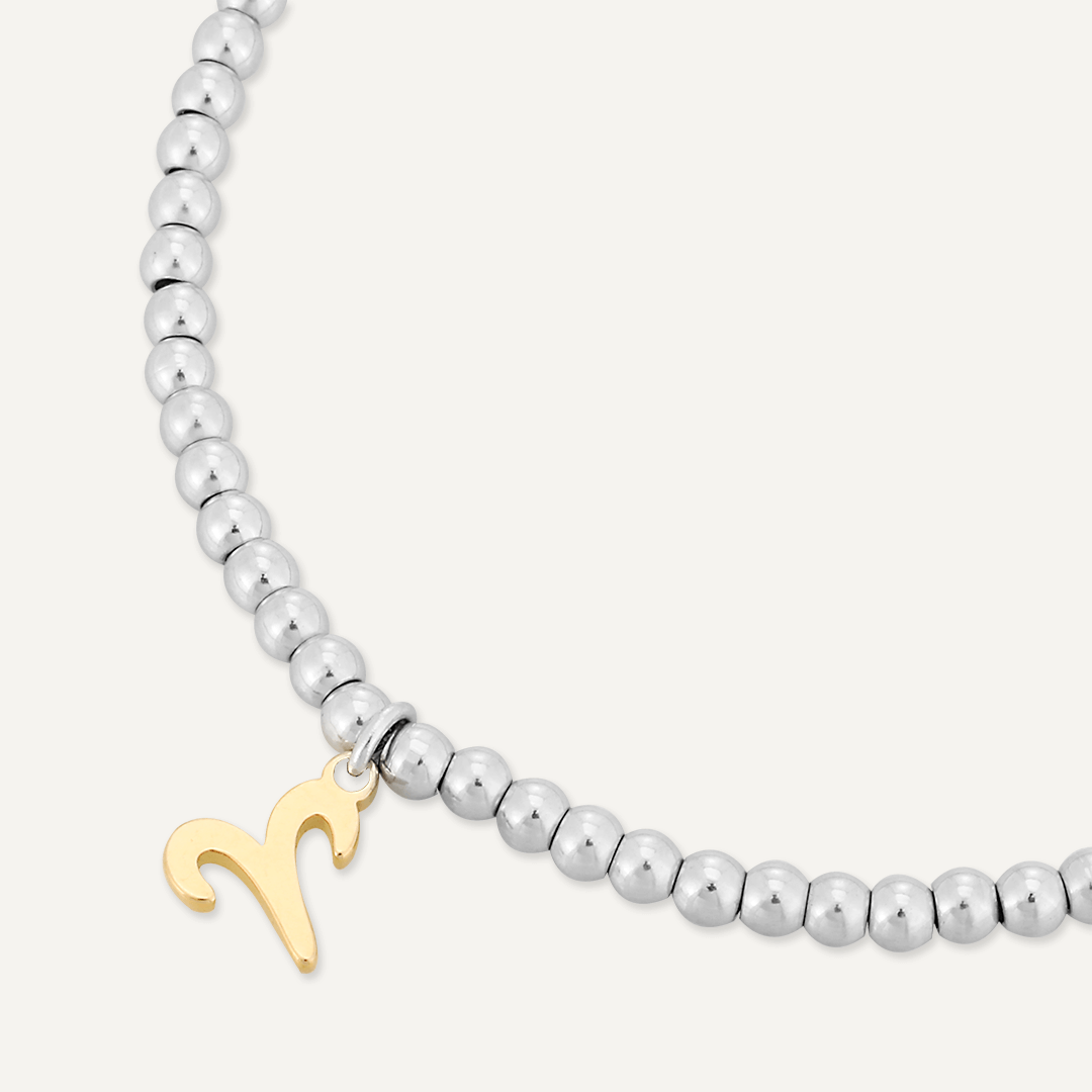 Memories: "ARIES" | The Ram Bracelet | White Gold & 18K Gold-Plated