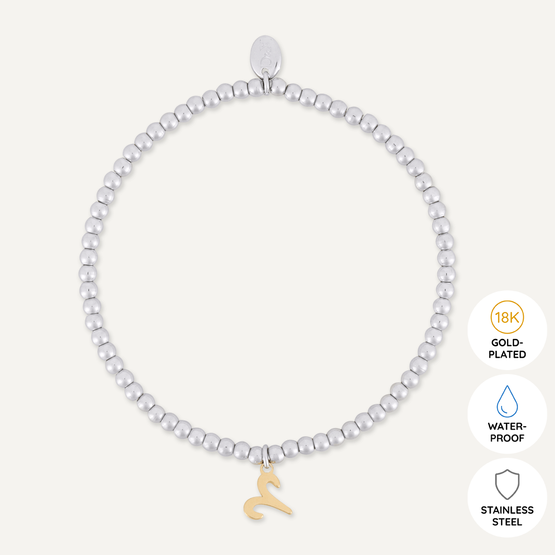 Memories: "ARIES" | The Ram Bracelet | White Gold & 18K Gold-Plated