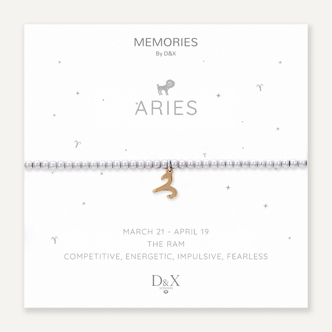 Memories: "ARIES" | The Ram Bracelet | White Gold & 18K Gold-Plated