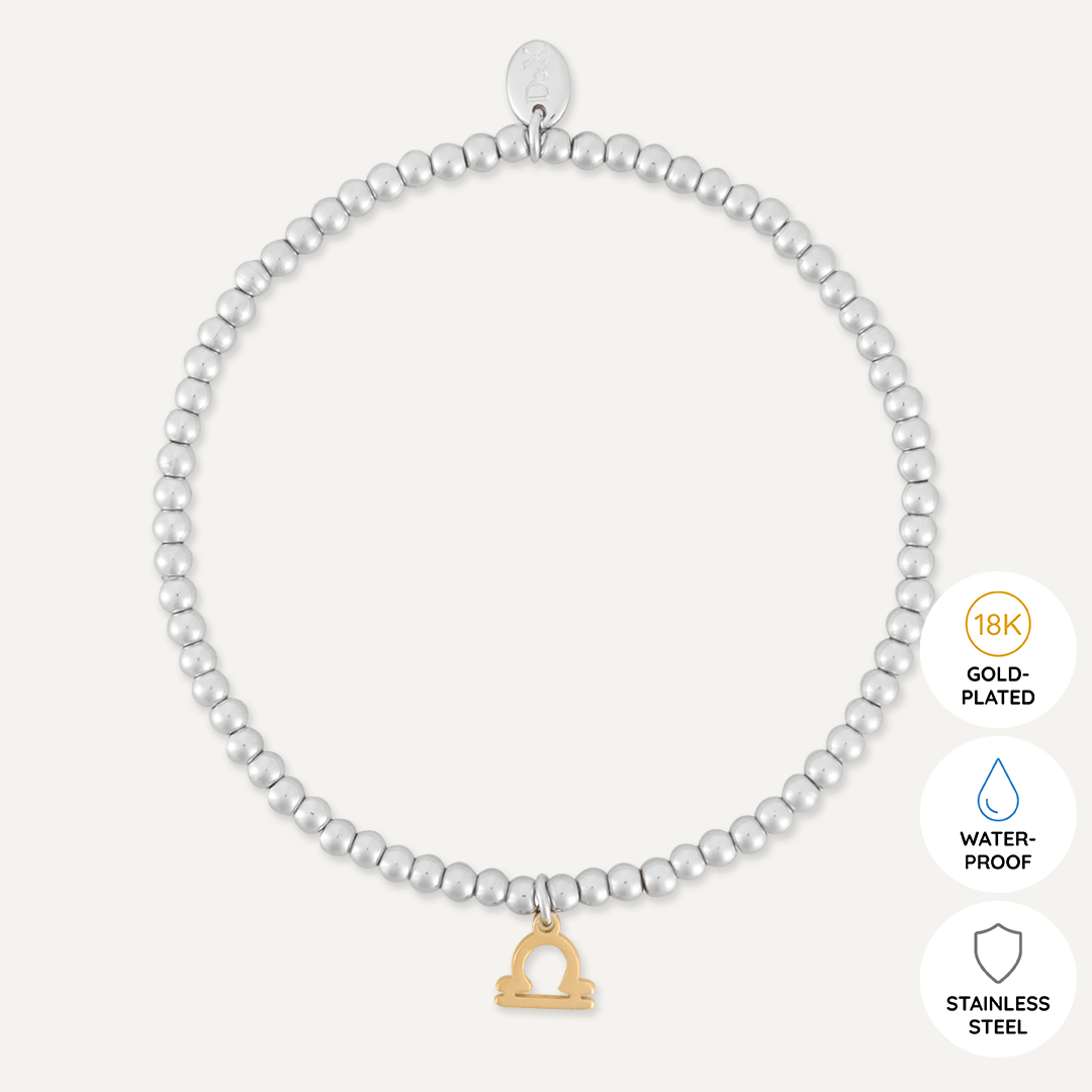 Memories: "LIBRA" | The Scales Bracelet | White Gold & 18K Gold-Plated