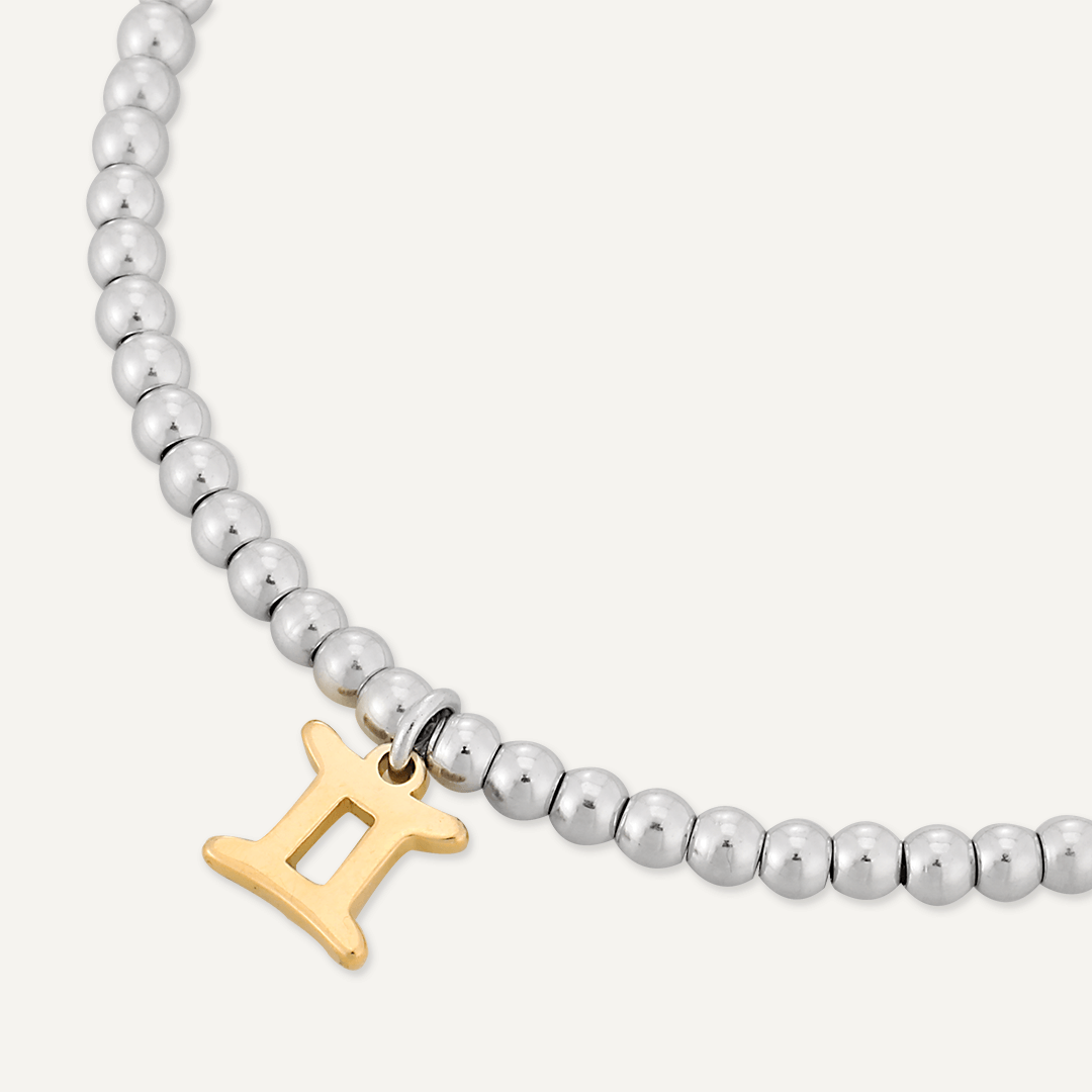 Memories: "GEMINI" | The Twins Bracelet | White Gold & 18K Gold-Plated