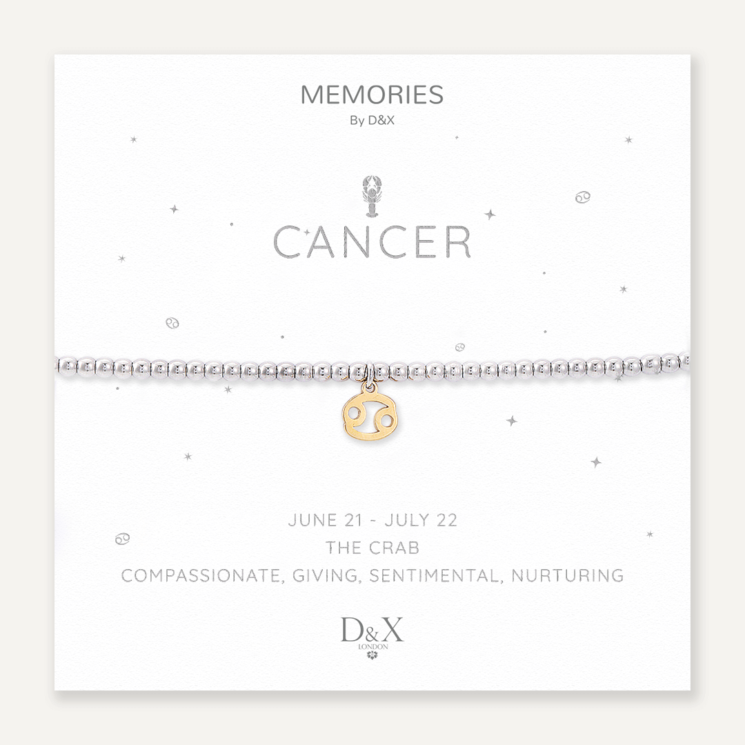 Memories: "CANCER" | The Crab Bracelet | White Gold & 18K Gold-Plated