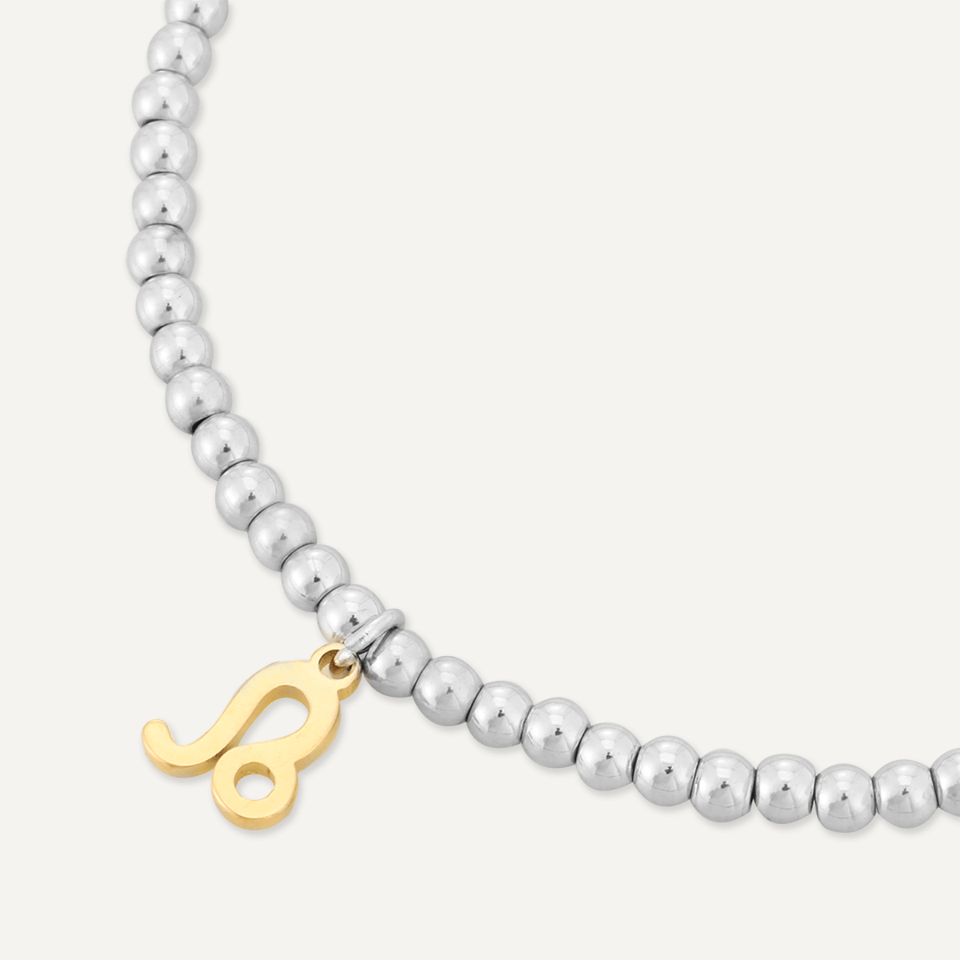 Memories: "LEO" | The Lion Bracelet | White Gold & 18K Gold-Plated