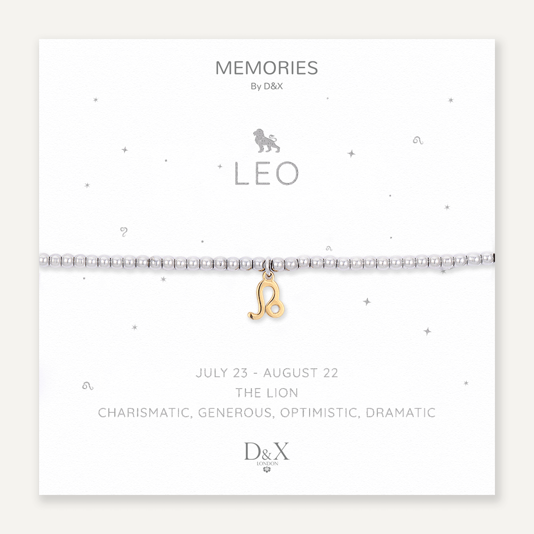 Memories: "LEO" | The Lion Bracelet | White Gold & 18K Gold-Plated