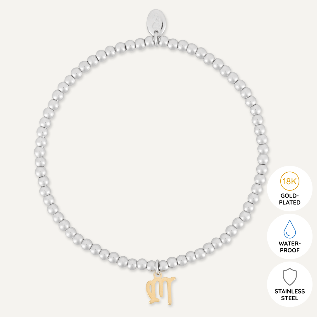 Memories: "VIRGO" | The Virgo Bracelet | White Gold & 18K Gold-Plated