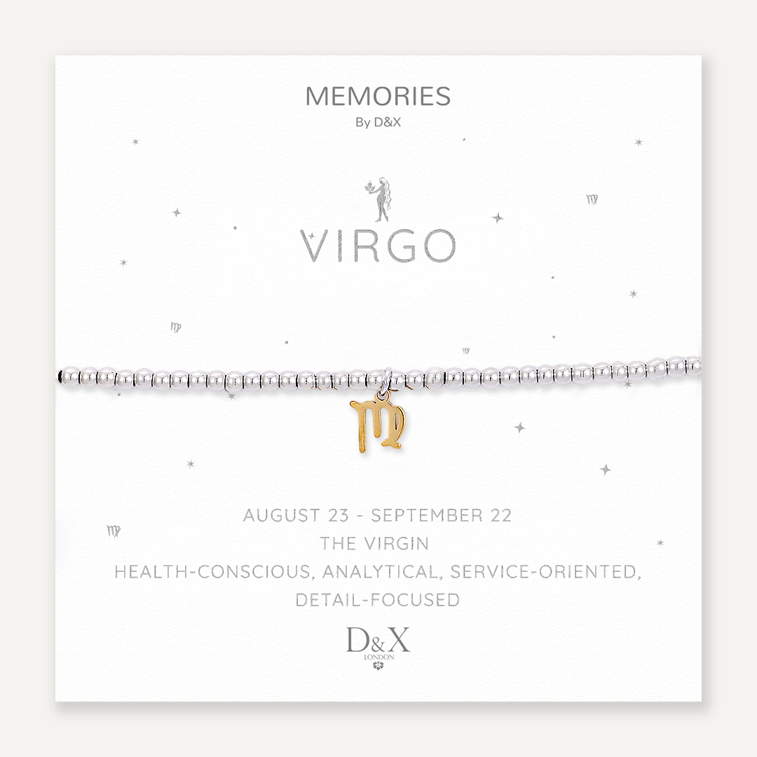 Memories: "VIRGO" | The Virgo Bracelet | White Gold & 18K Gold-Plated