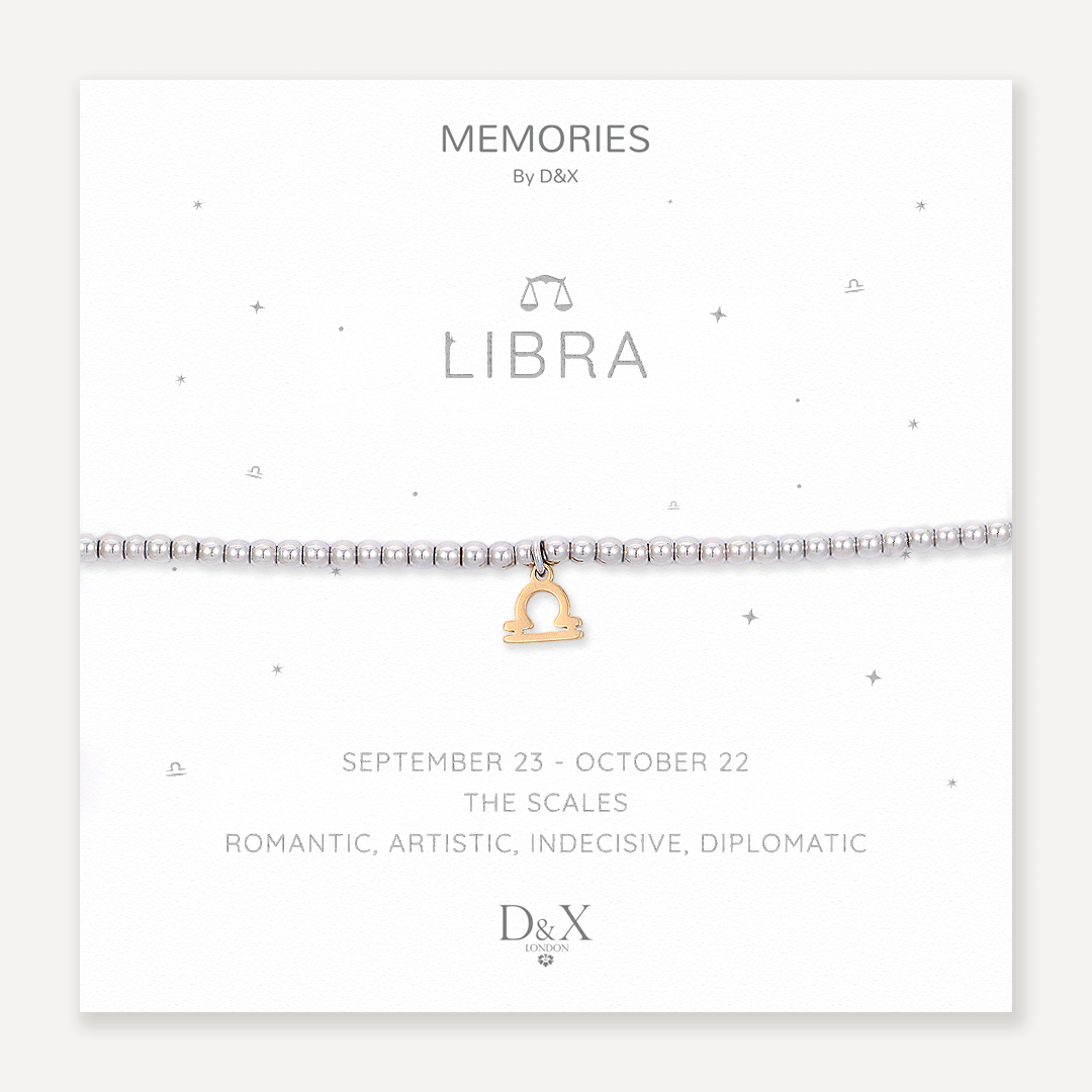 Memories: "LIBRA" | The Scales Bracelet | White Gold & 18K Gold-Plated