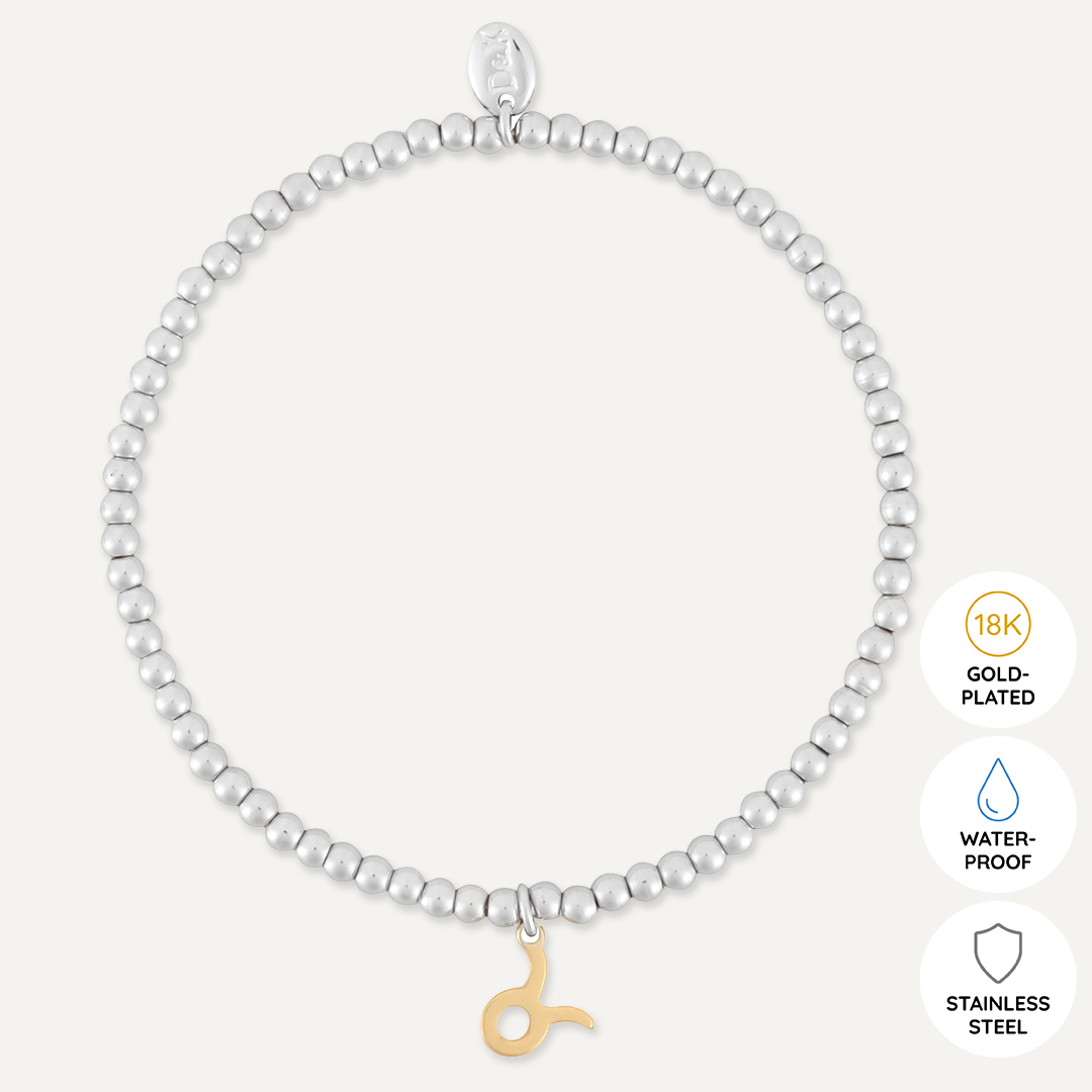 Memories: "TAURUS" | The Bull Bracelet | White Gold & 18K Gold-Plated