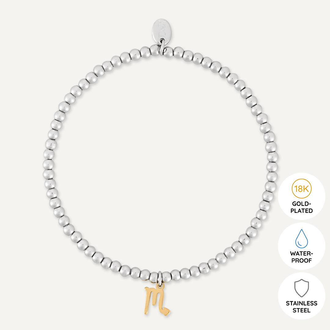 Memories: "SCORPIO" | The Scorpion Bracelet | White Gold & 18K Gold-Plated