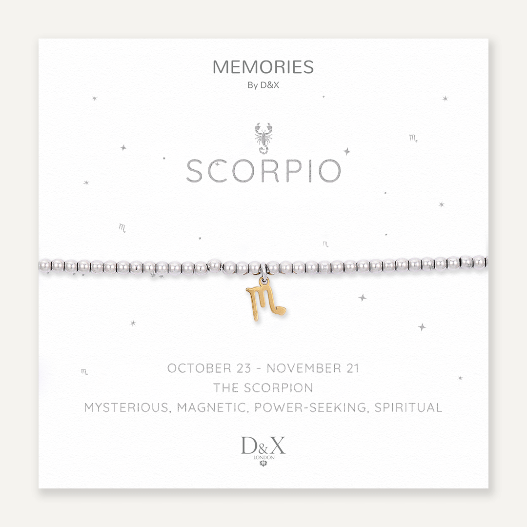 Memories: "SCORPIO" | The Scorpion Bracelet | White Gold & 18K Gold-Plated