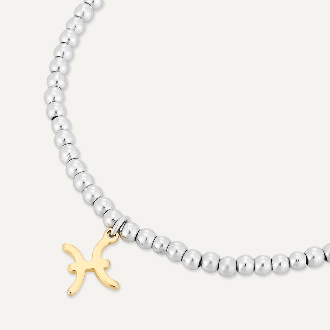 Memories: "PISCES" | The Fish Bracelet | White Gold & 18K Gold-Plated