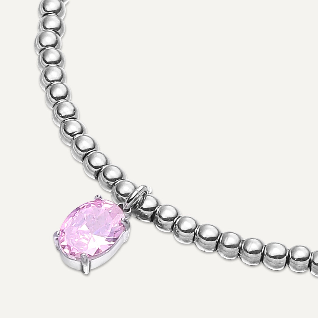 Memories: "JUNE" | Alexandrite Bracelet | White Gold-Plated