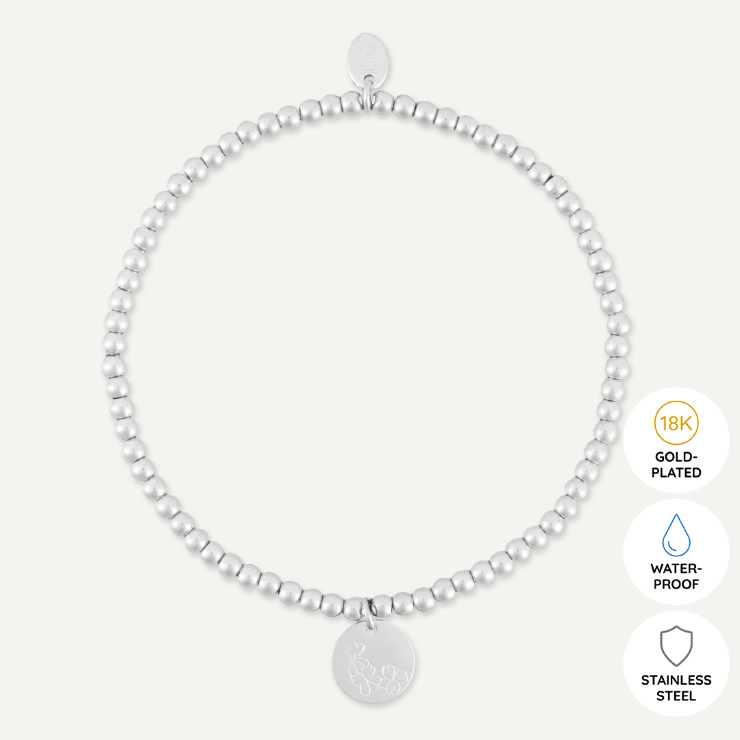 Memories: "FEBRUARY" | Violet Bracelet | White Gold-Plated