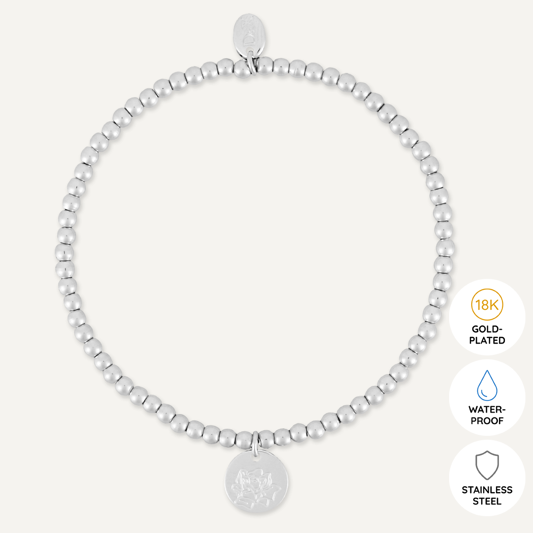 Memories: "JUNE" | Rose Bracelet | White Gold-Plated