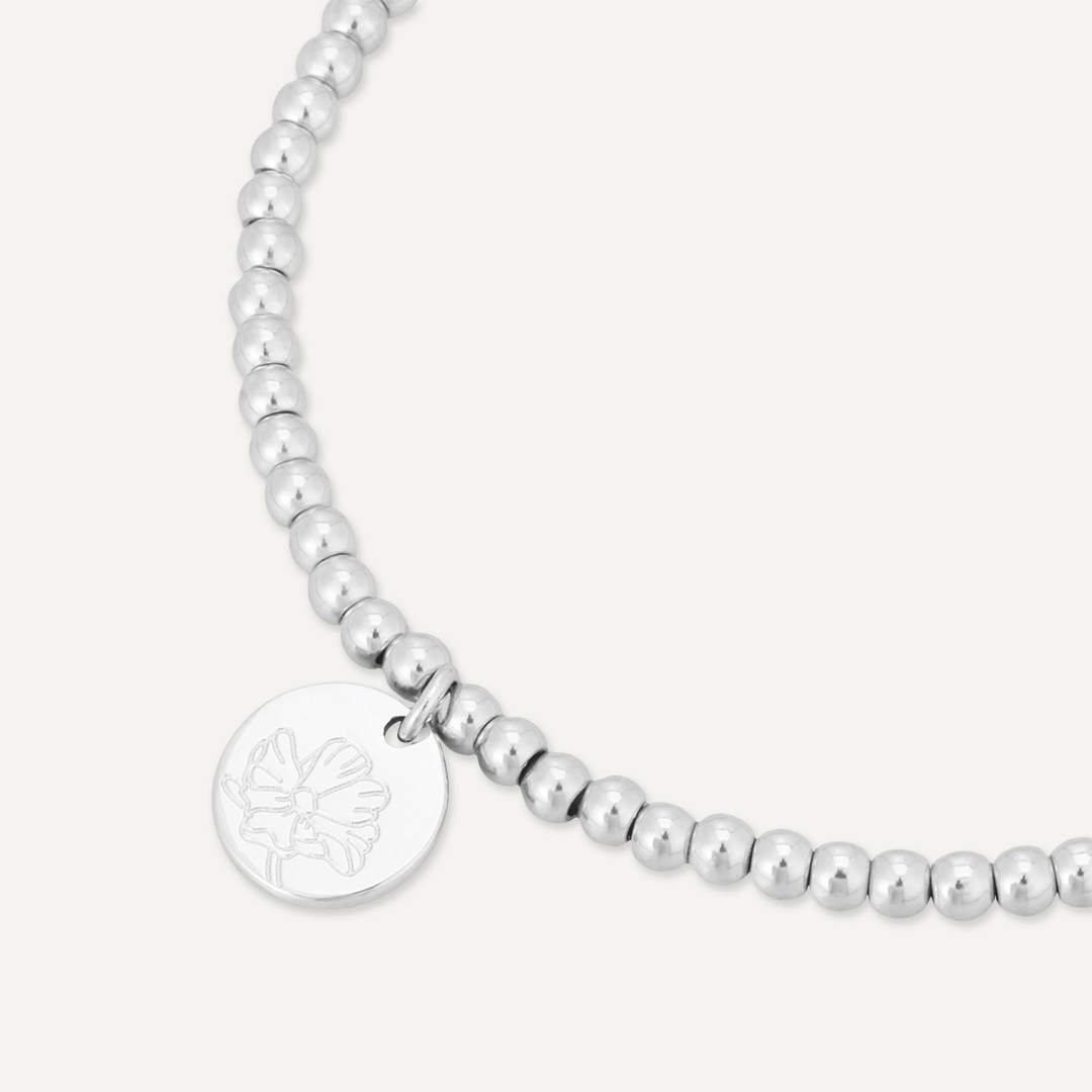 Memories: "OCTOBER" | Cosmos Bracelet | White Gold-Plated