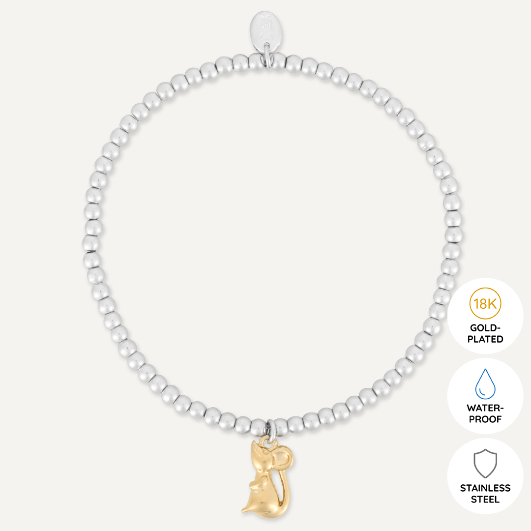 Memories: "YEAR OF THE RAT" | Rat Bracelet | White Gold & 18K Gold-Plated