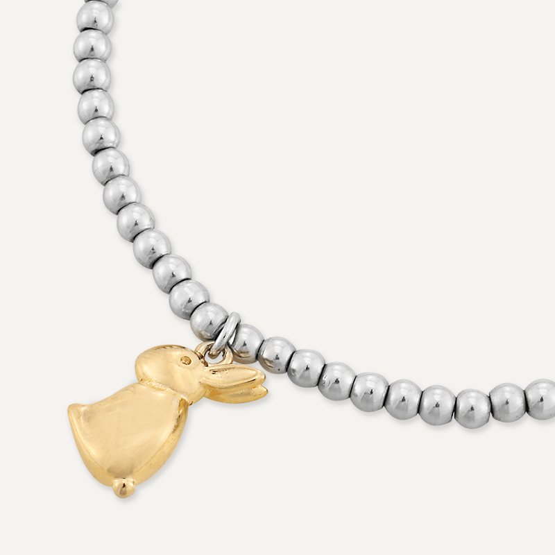 Memories: "YEAR OF THE RABBIT" | Rabbit Bracelet | White Gold & 18K Gold-Plated