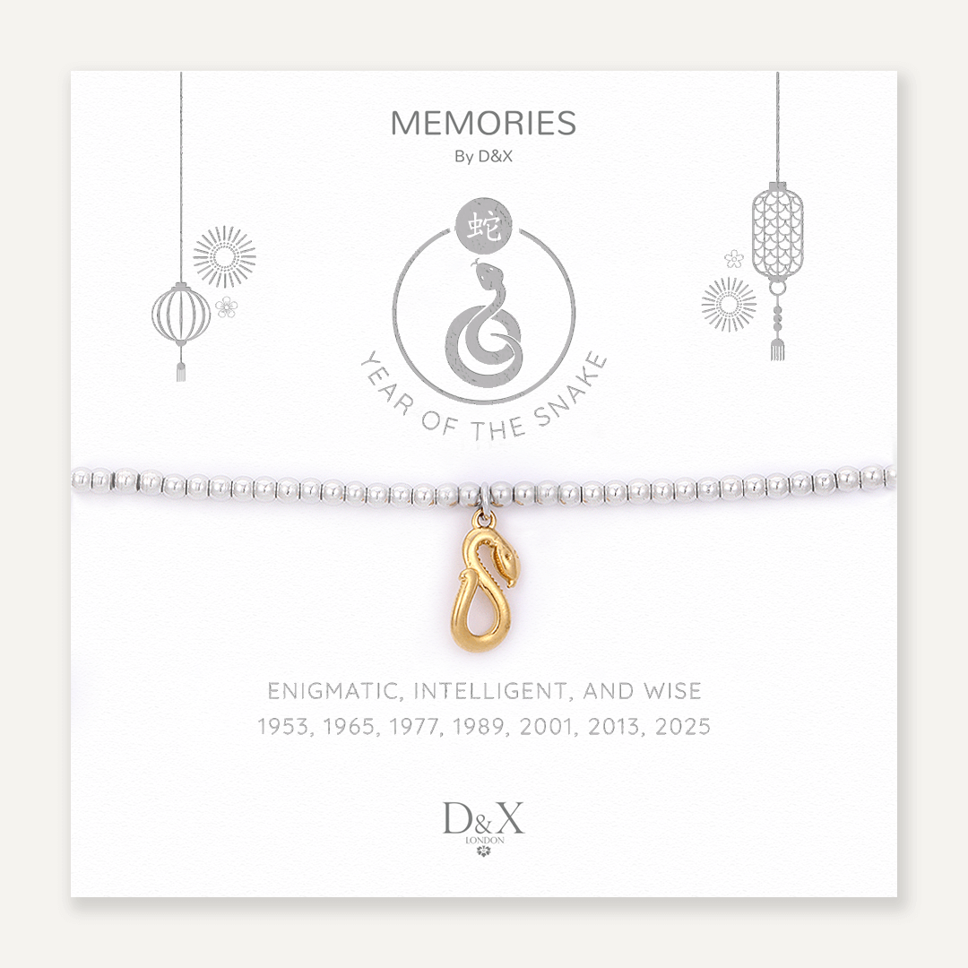 Memories: "YEAR OF THE SNAKE" | Snake Bracelet | White Gold & 18K Gold-Plated