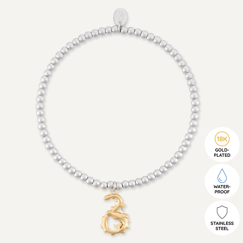 Memories: "YEAR OF THE DRAGON" | Dragon Bracelet | White Gold & 18K Gold-Plated