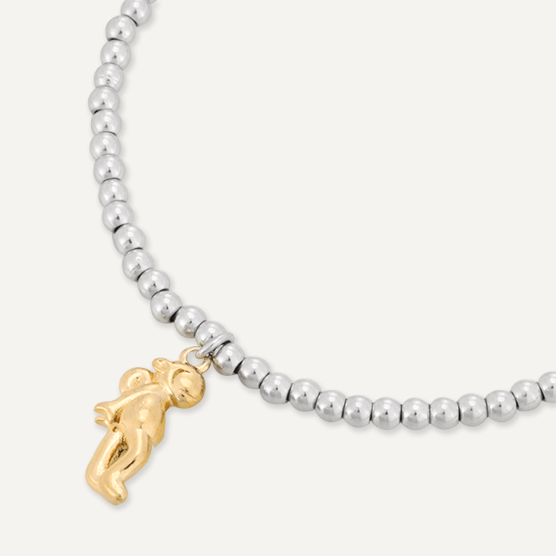 Memories: "YEAR OF THE MONKEY" | Monkey Bracelet | White Gold & 18K Gold-Plated