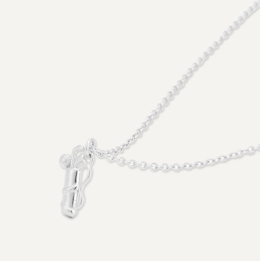 Memories: "HOLE IN ONE" | Golf Set Necklace | White Gold-Plated