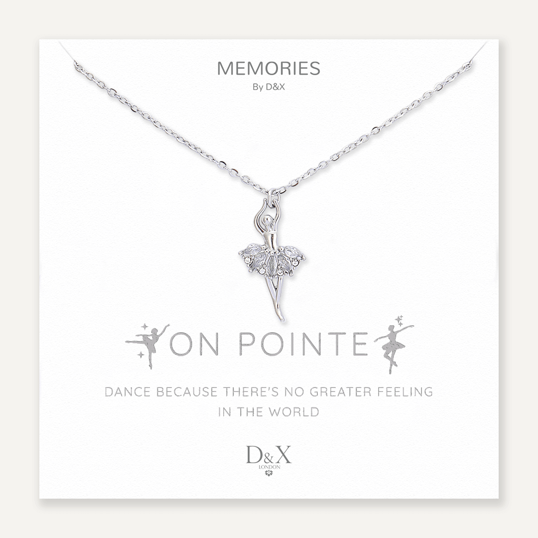 Memories: "ON POINTE" | Ballerina Necklace | White Gold-Plated