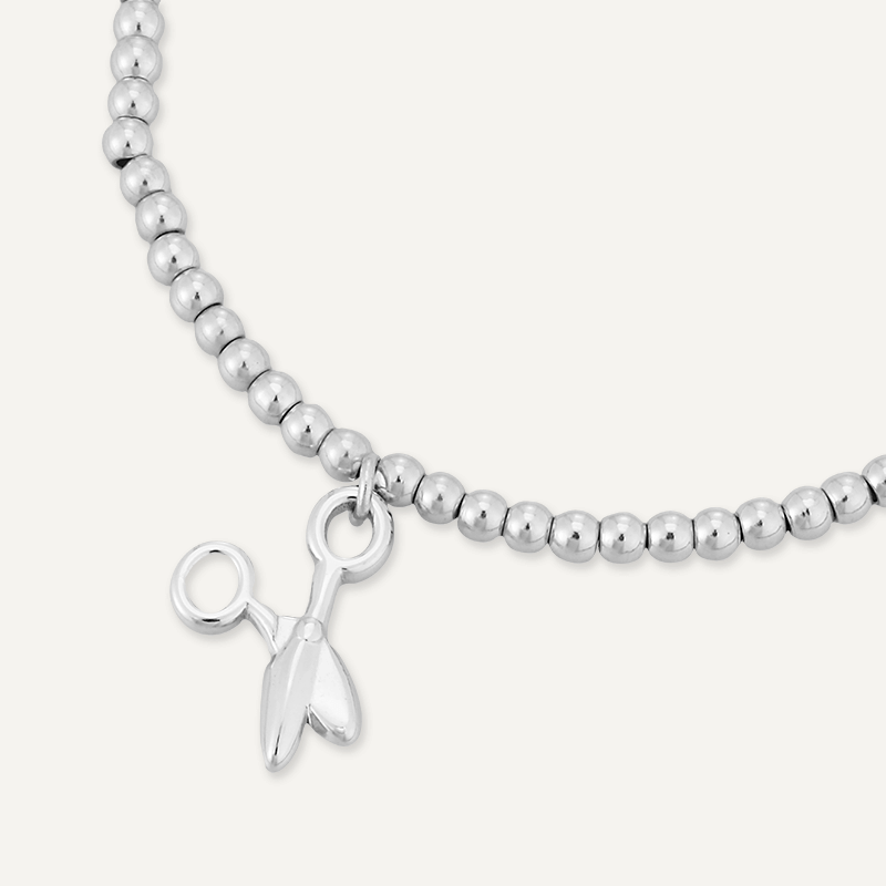 Memories: "SNIP SNIP" | Scissors Bracelet | White Gold-Plated