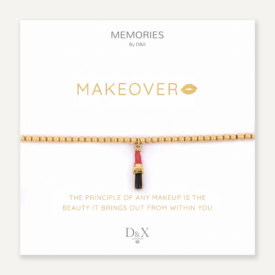 Memories: "MAKEOVER" | Lipstick Bracelet | 18K Gold-Plated