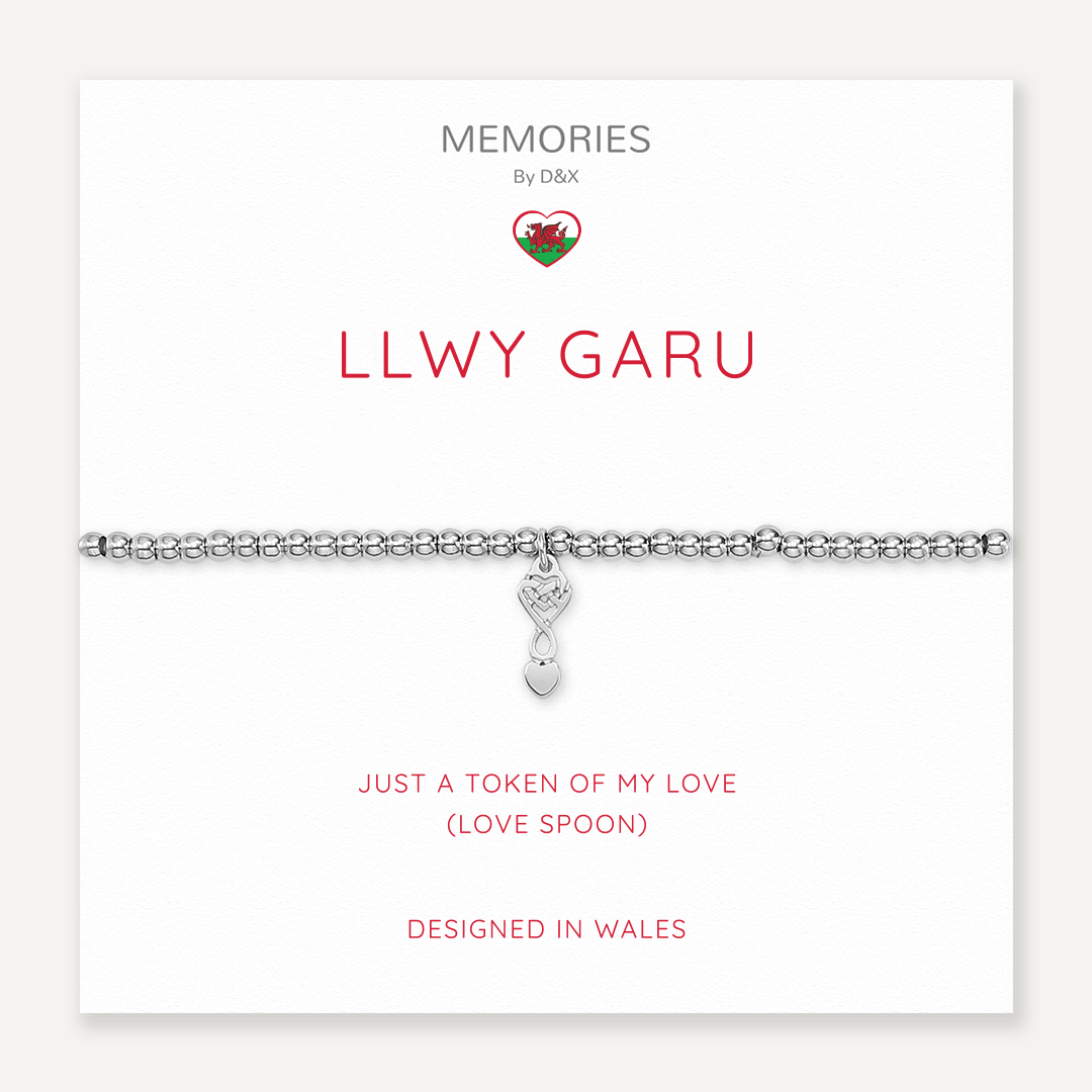 Memories: "LLWY GARU" | Spoon Bracelet | White Gold-Plated