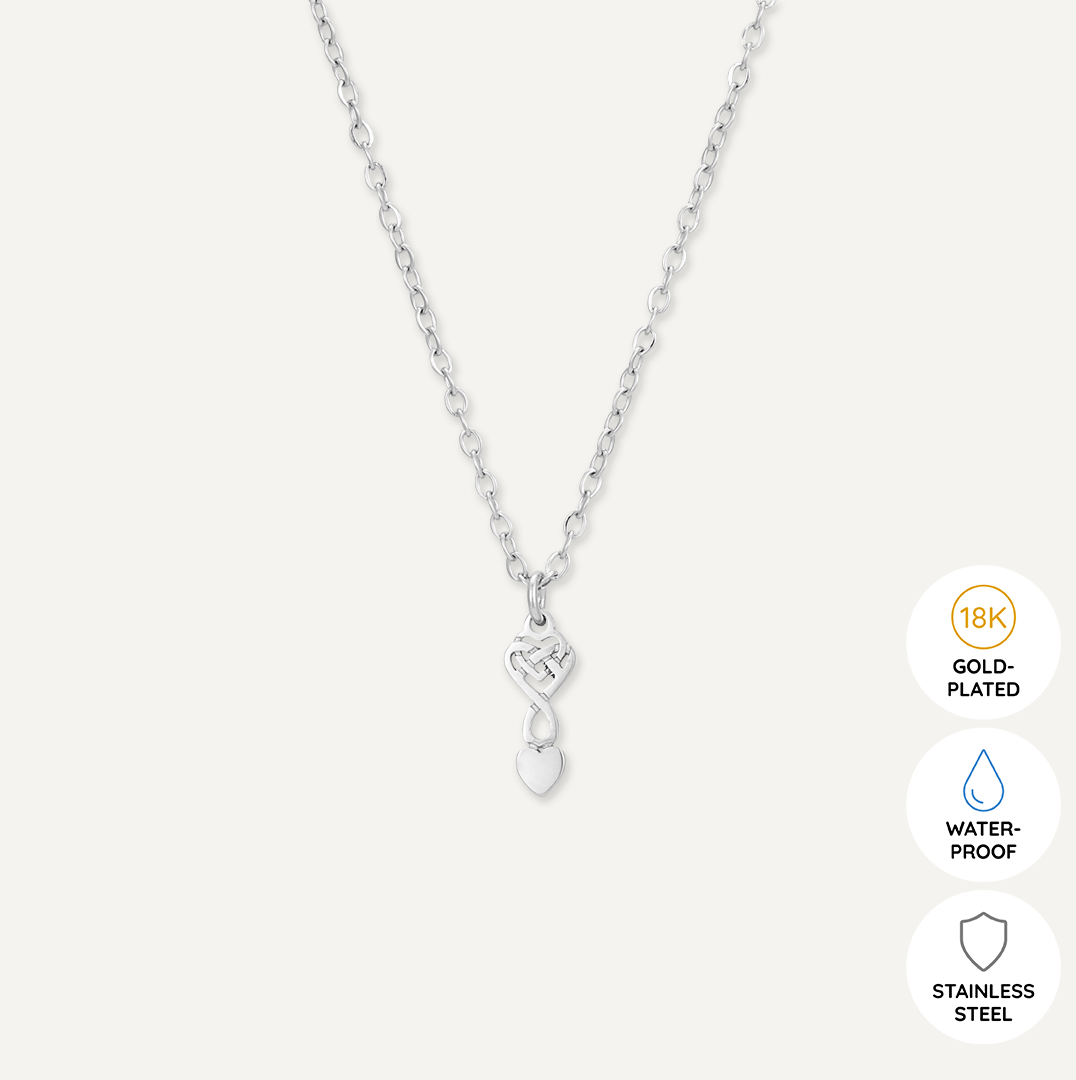 Memories: "LLWY GARU" | Spoon Necklace | White Gold-Plated